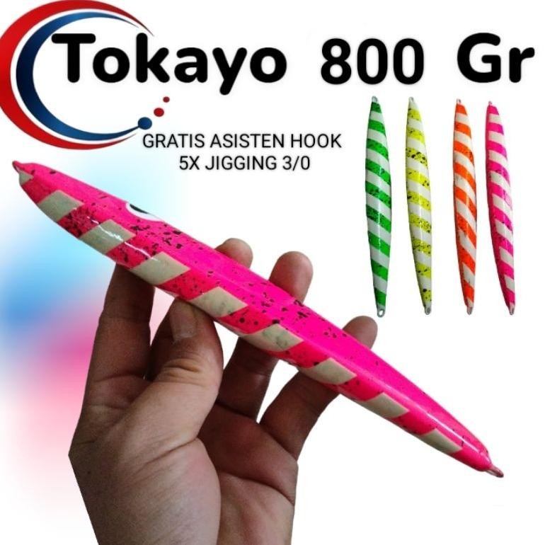 METAL JIG 800 GRAM (TOKAYO) GID ZEBRA JIGGING AST