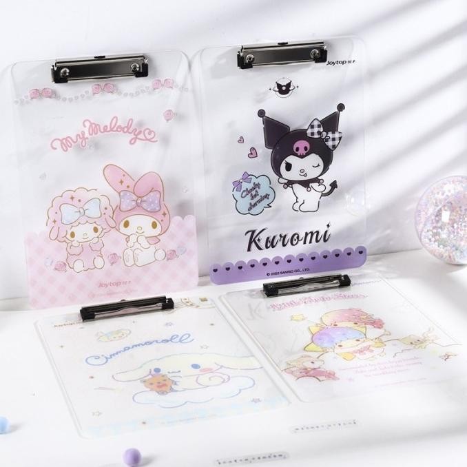

Promo Mimimoo Clipboard Papan Jalan Ujian Sanrio Cinoroll Kuromi Ready Stock