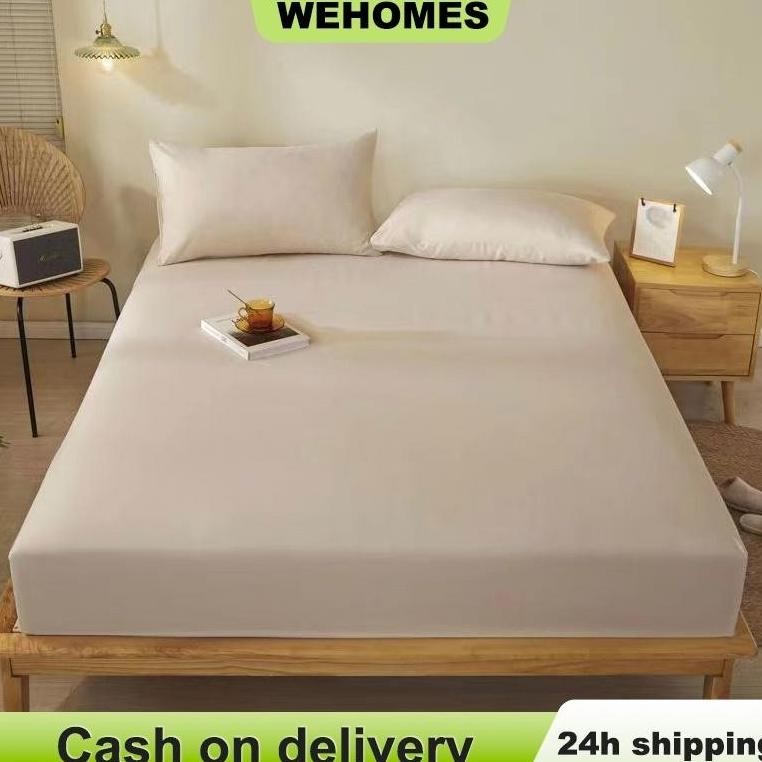 Sprei Set Polos Free Sarung Bantal Sprei Halus Katun Premium Sprei Homemade Polos Murah