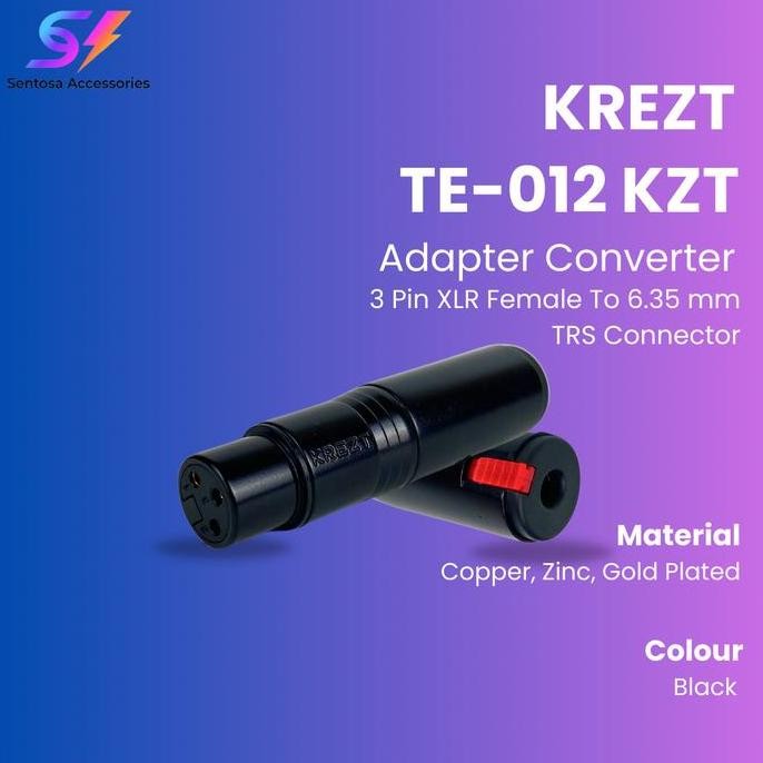 Adapter Converter Akai female 6.5 mm to XLR Female KREZT TE 012 KZT