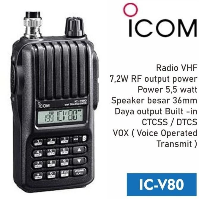 HT Handy Talky Icom V80 IC-V80 Lithium Walkie Talkie Icom V80