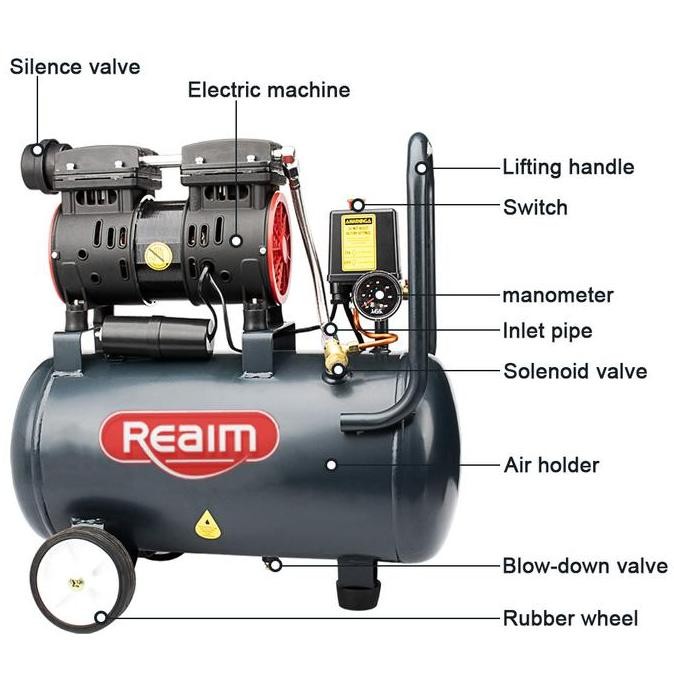 Reaim [Diskon 50%] Kompresor Angin 12/36L Kawat Minyak Listrik 1100W Kompresor Udara Alat Tekanan Ud