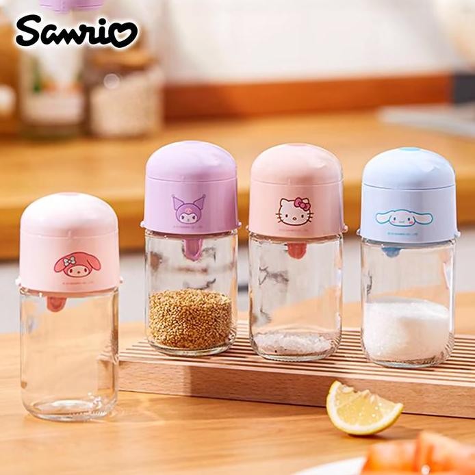

Terlaris Botol Bumbu Tekan Kuromi Cinnamoroll Ori Sanrio Tempat Bubuk Masak Dapur Otomatis Seasoning Jar Kaca Garam Merica Gula Wijen Tuang Takar