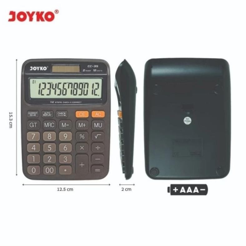 

Best Seller Dh-68 Joyko Cc35 Check Correct Calculator 12Digit - Big Display Kalkulator Meja Cc 35 Murah