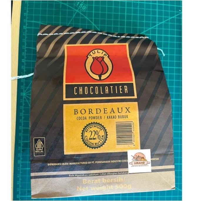 

Tulip Bordeaux 500gram bag pouch original coklat bubuk cocoa powder