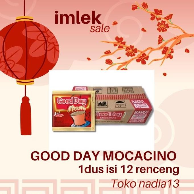 

GOOD DAY MOCACINO 20gr isi 120pcs/ 12renceng/ 1dus Kopi Coffee Manis Air Susu Minuman Robusta Bubuk