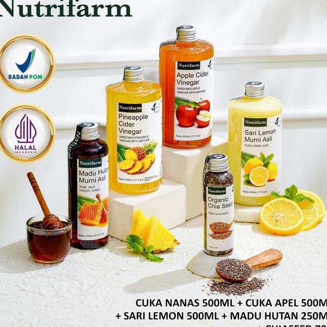 

Nutrifarm Paet Combo 5 In 1 Cua Nana Cua Nana Ml Cua Apel Ml Ari Lemon Ml Madu Hutan 250Ml Dan Chia Eed 70Gram