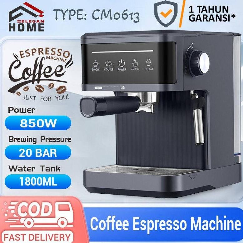Elegan Home Espresso Machine, Mesin Kopi Espresso Mini, Espresso Otomatis Murah Alat Bikin Kopi Ala 