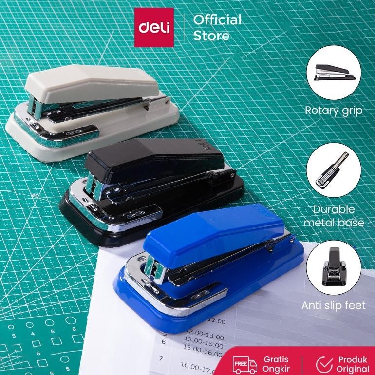 

Deli Rotary Stapler Staples Putar 3 Arah 24/6 & 26/6 25 Lembar, Mudah Digunakan E0414