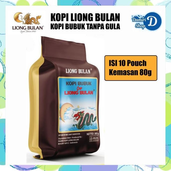 

Kopi Bubuk Liong Bulan 80g Tanpa Gula Ecer 1 Pouch