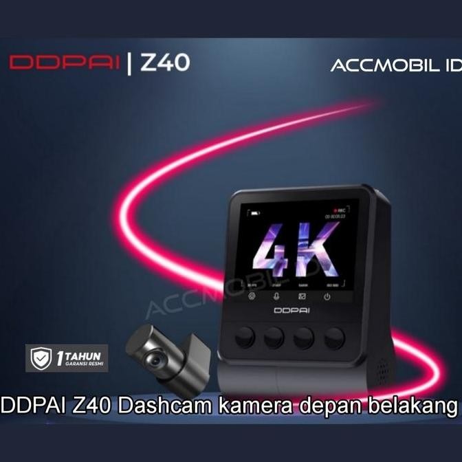 DDPAI Z40 dashcam kamera depan belakang with GPS