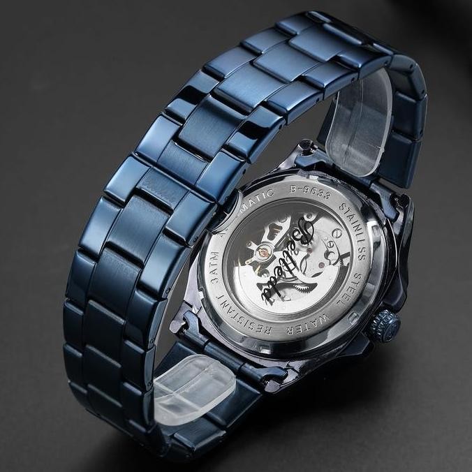 Sale Promo Buy 1 Get 1 Jam Tangan Pria Automatic Belleda 9633 Rantai Stainless Steel  Jam Tangan Ant