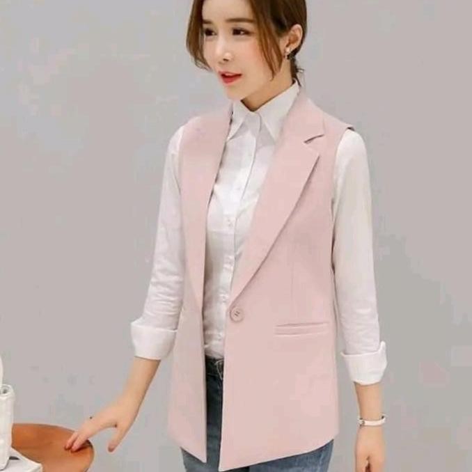 Dera Blazer Semua Warna - Atasan Wanita Tanpa Lengan Standar Dan Jumbo Jas Outer Wanita Blazer Outer
