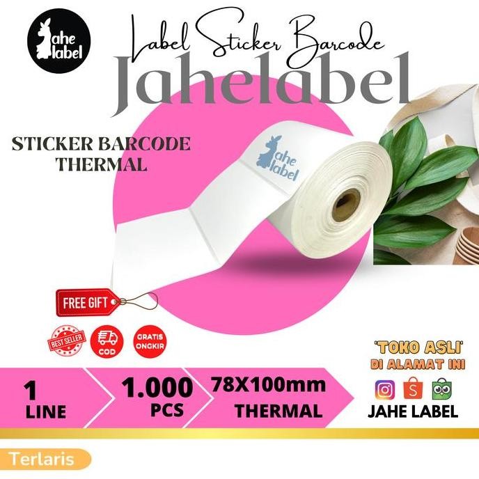 

new stiker label direct thermal 78 x 100 mm core 1