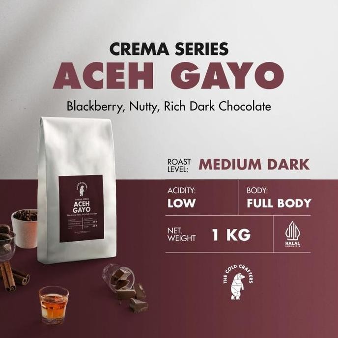 

ACEH GAYO CREMA SERIES ARABIKA COFFEE ARABICA BIJI KOPI BUBUK 1KG TERMURAH