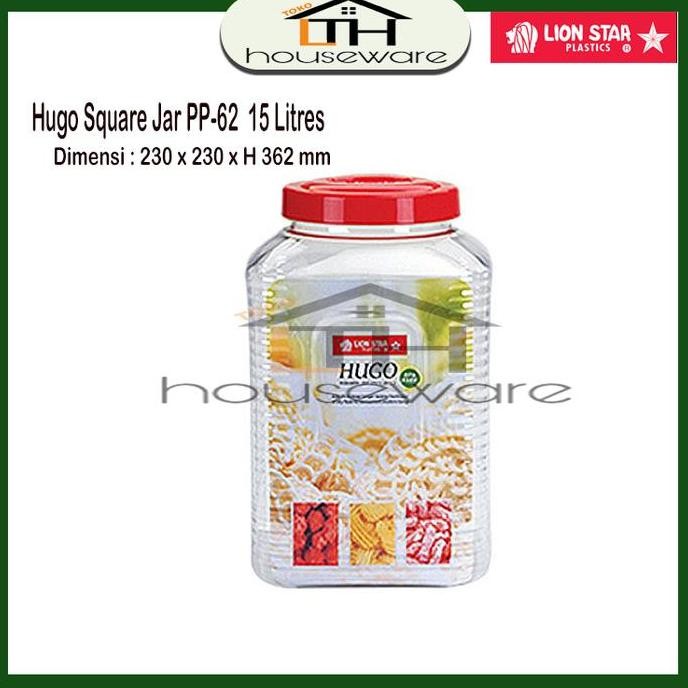 

Produk Baru!! TOPLES/TEMPAT SELAI SEGI 15 L- HUGO SQUARE JAR 212 -LION STAR PP-62
