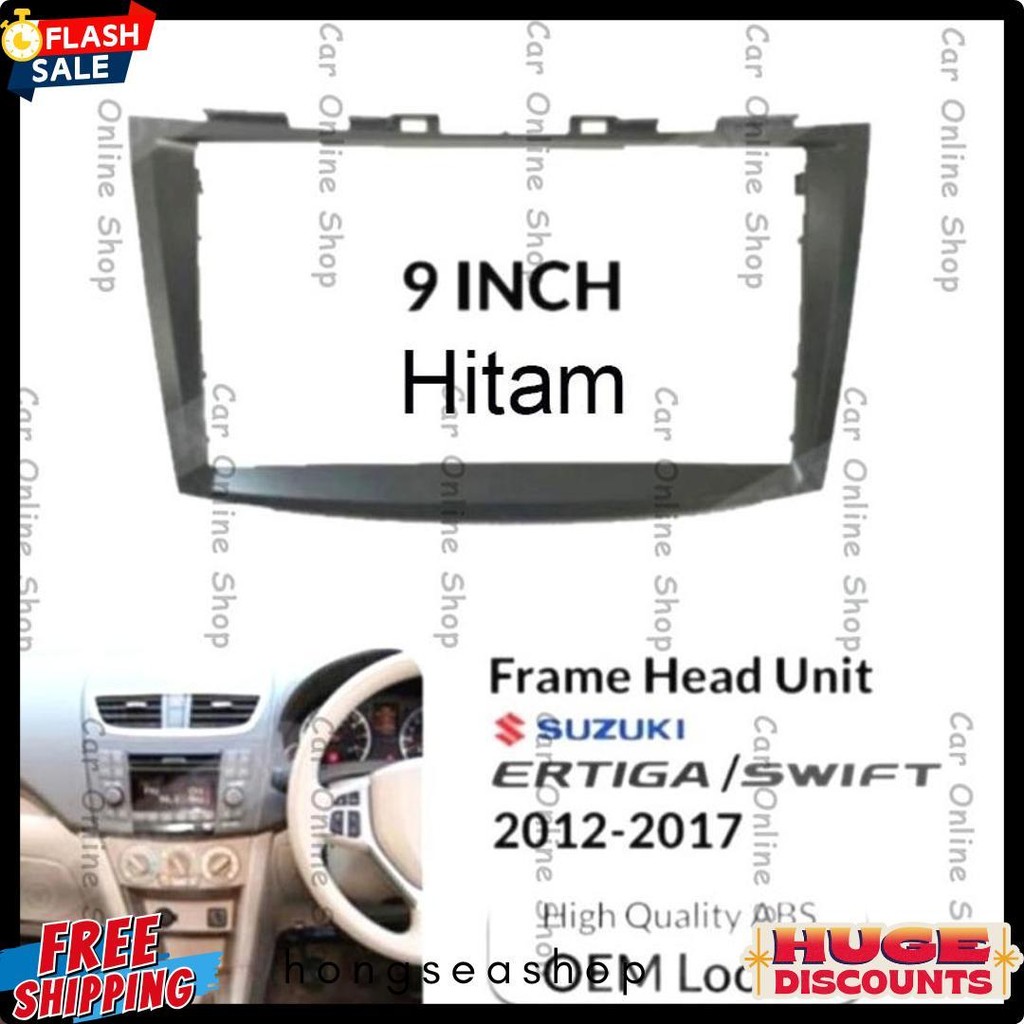 Frame Head Unit 9 Inch Suzuki Ertiga Lama Swift 2012 - 2017 2013 2014 2015 2016 Terlaris Produk Ini 