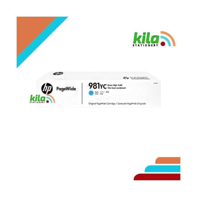 Tinta HP 981 YC Cyan Extra High Yield = HP PageWide E55650 | E58650