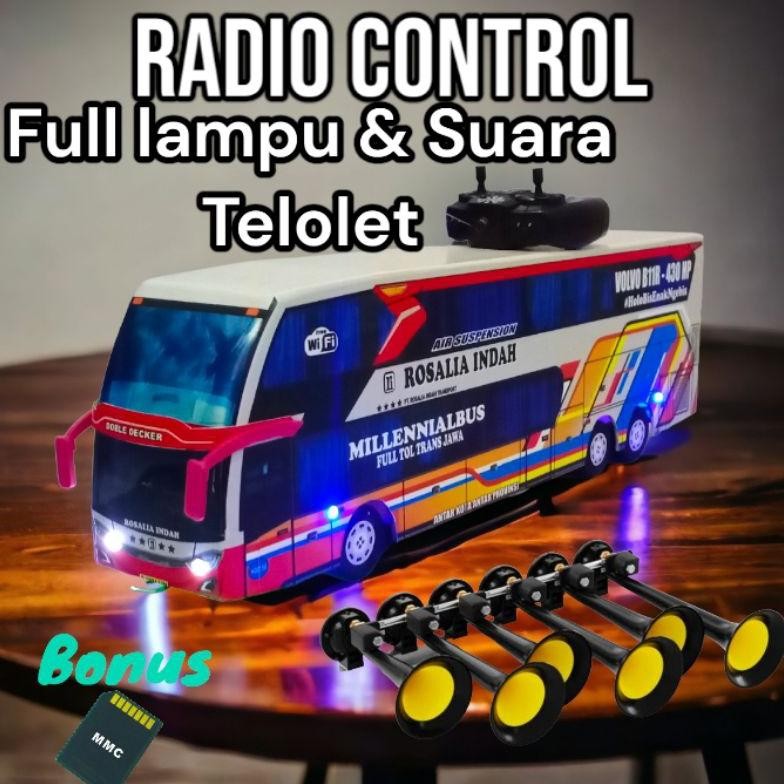 Terlaris Miniatur Bus Rosalia Indah Sdd Remot Control Dan Suara Telolet Basuri Murah