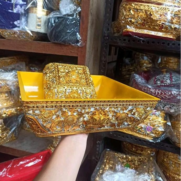 TERBARU - Bokor kotak melamin 30cm dan fiber 28cm bokor kundangan kebutuhan rumah work