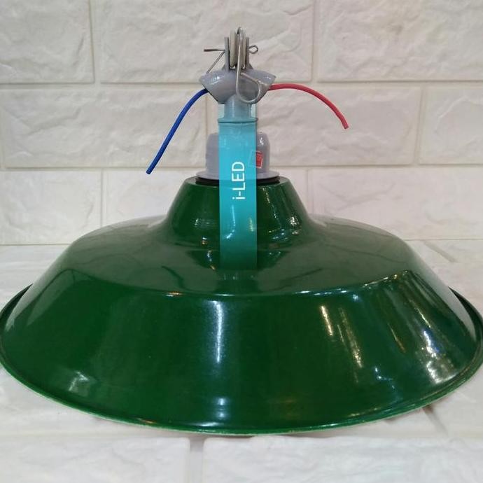 Promo Kap Hijau WD Fitting E27 Komplit Lampu Gantung Jalan Cafe Minimalis COD