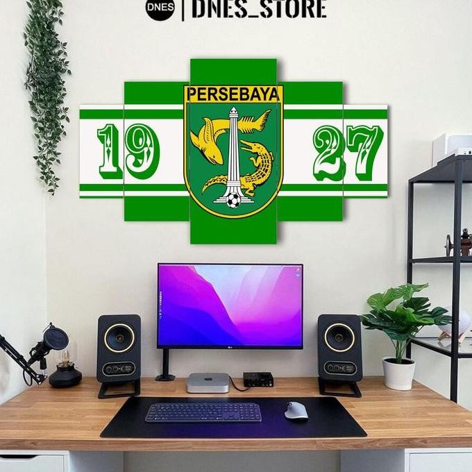 Promo 1 SET Pajangan Dinding PERSEBAYA SURABAYA Hiasan Dinding Cocok Buat Kamar Aestentic Isi 5 pcs 