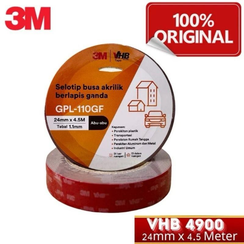

3M Vhb Tape / Double Tape ( 24 Mm ) Asli / Original