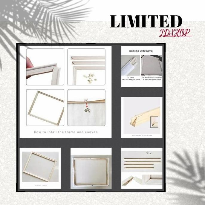 

Promo Ready DIY Wood Inner Frame - Painting by Numbers Frame Kayu 40x50cm COD