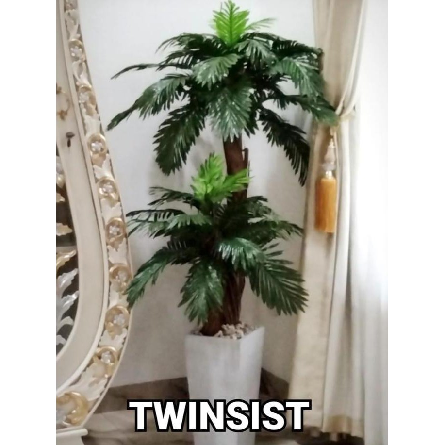 Pohon Palem Sikas Kurma Plastik Artificial Palsu Tinggi 120 Cm Dan 150 Cm / Pohon Hias Plastik / Poh