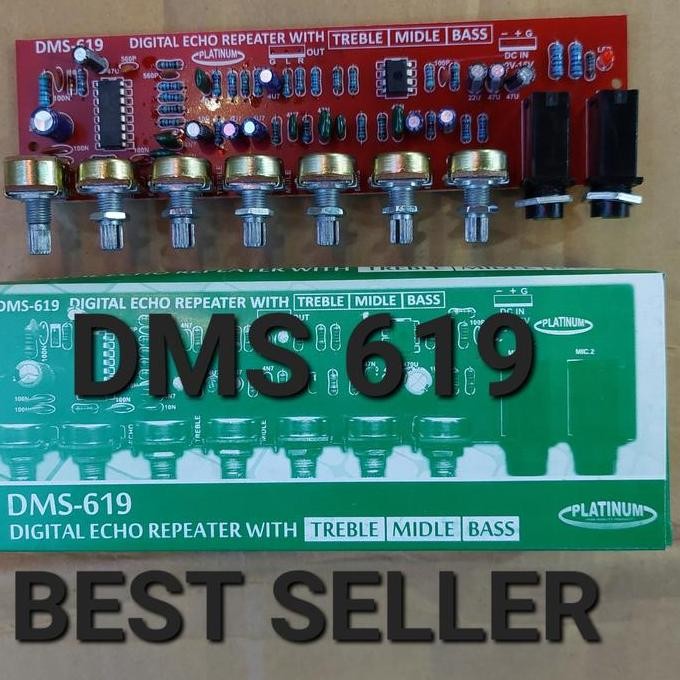digital echo repeater delay bass midle treble dms 619 toa mic dms619