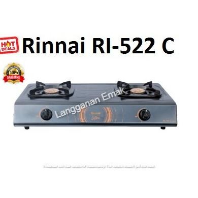 Kompor Gas Rinnai RI-522 C / RI 522C / RI-522C / RI 522 C ( 2 TUNGKU )