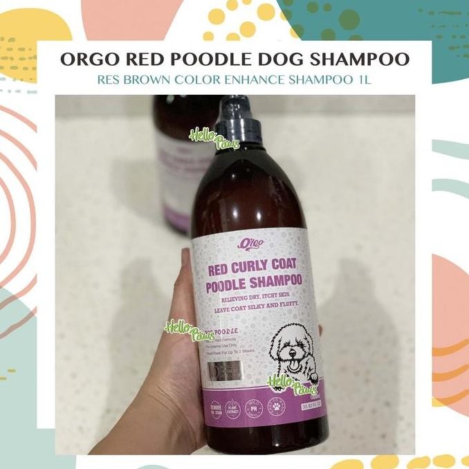 Orgo Red Poodle Dog Shampoo 1 Liter - Shampoo Anjing Poodle