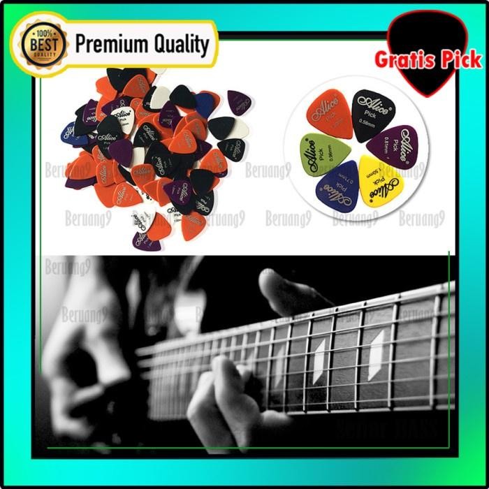Pick Gitar Pik Gitar Pick Bass Alice Varian Ukuran Bahan Tebal