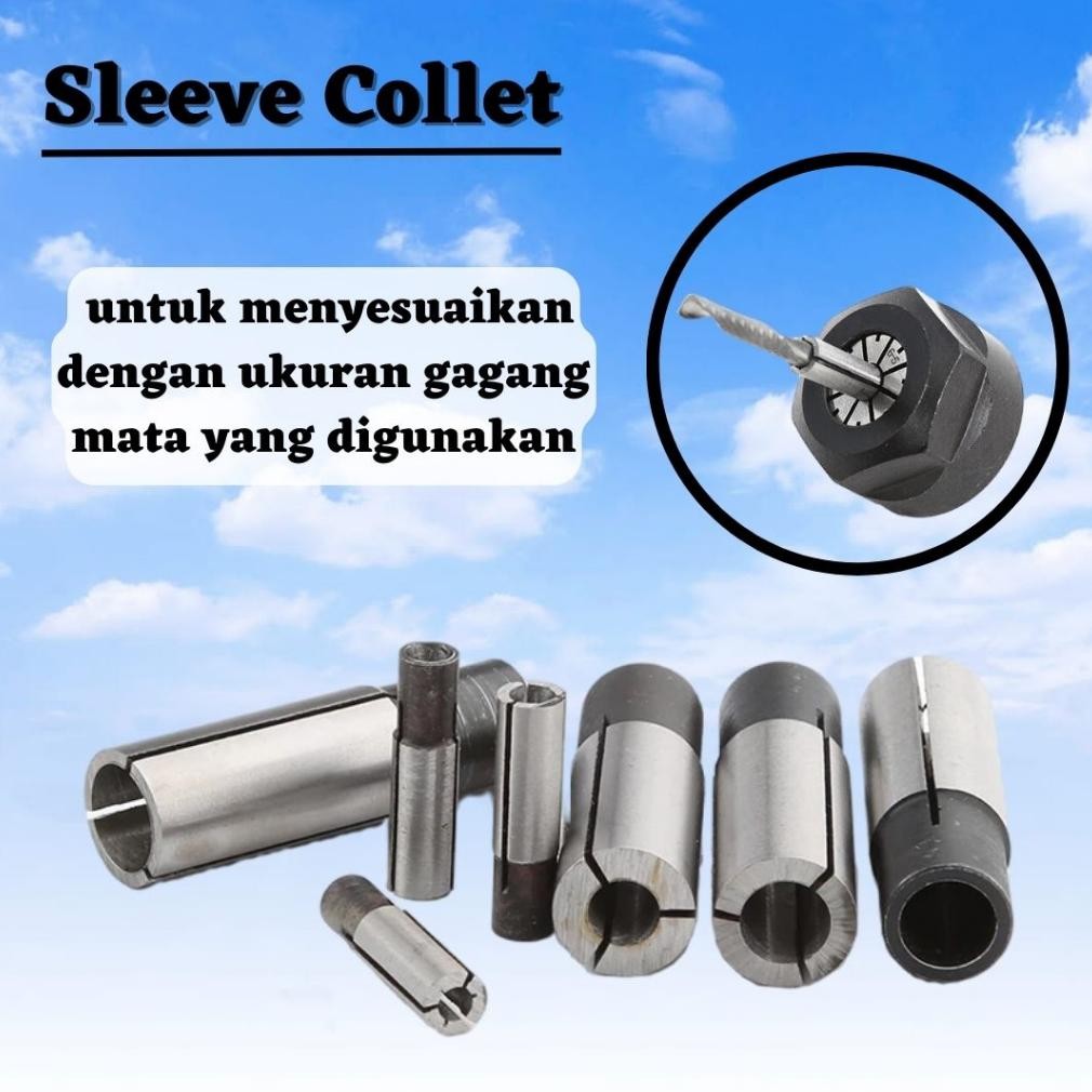 YZ Adapter Collet Lurus untuk router bit sleeve collet