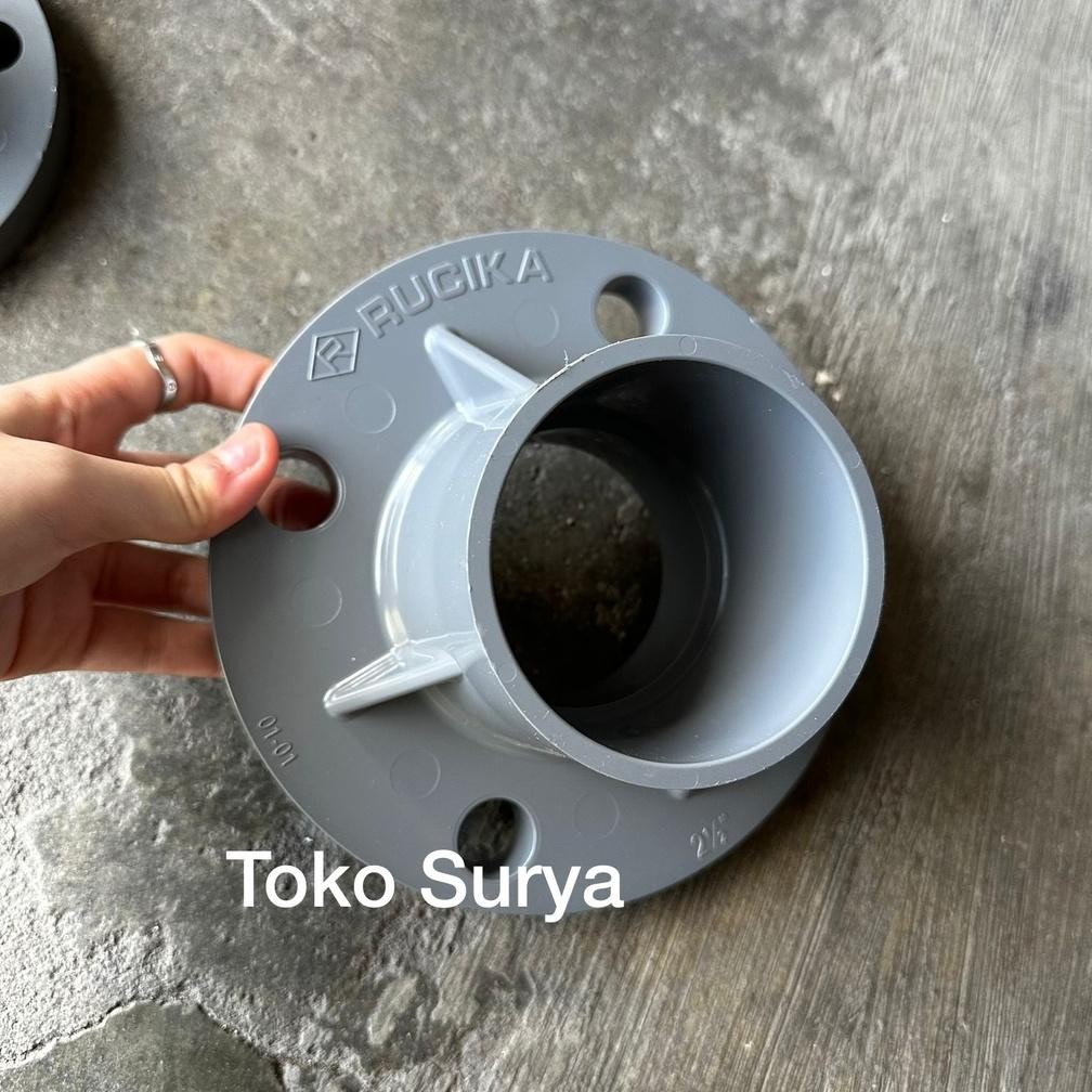 Flange PVC Rucika 2 1/2" inch AW (Tebal) JIS 2.5 inch