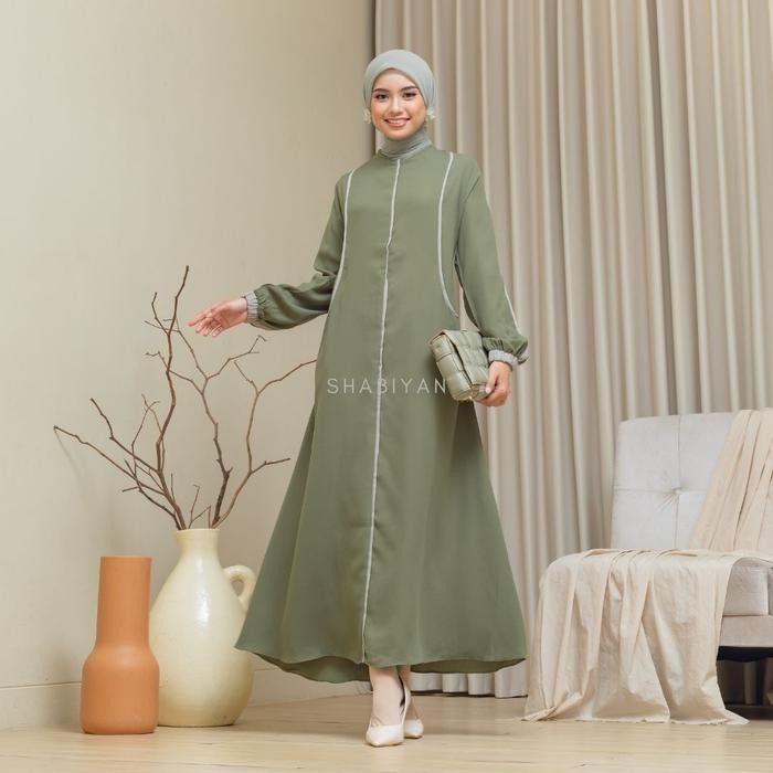 Gharim- Sh 366 Gamis Anak Remaja Moscrepe Polos By Shabiyan