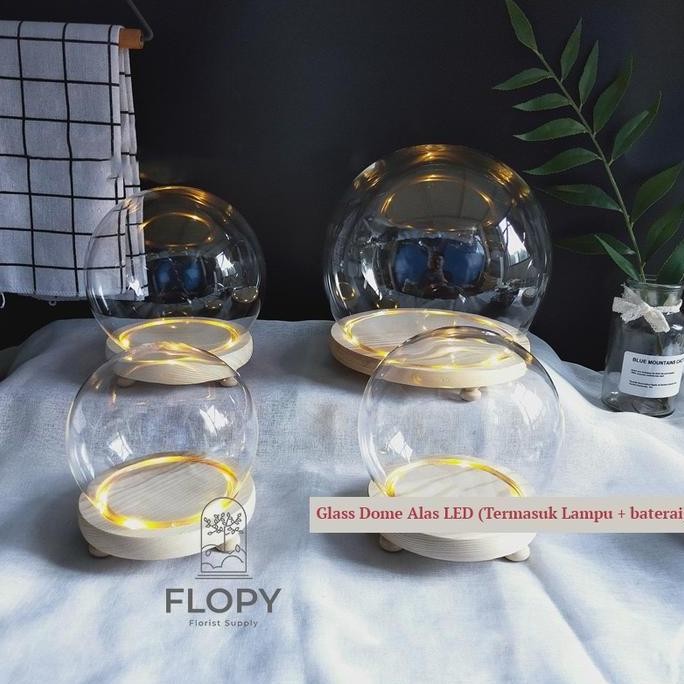 Promo Glass Dome Circle / Bulat / Flower Dome Bulat Import