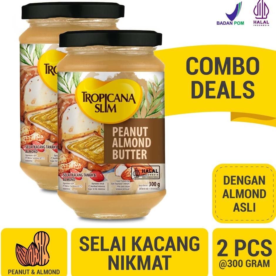 

Twin Pa Lim Peanut Almond Butter Pread Jam 300 Gram Elai Acang Almond Nimat Tanpa Gula Pair