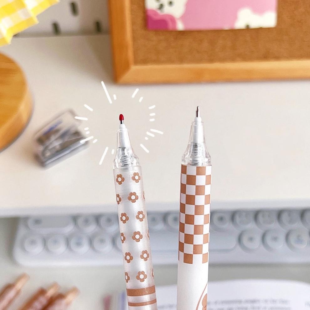 

Sa-324 Shinsday Pulpen Gel Pen Mekanik 0.5Mm Tinta Warna Hitam Pen Cetek Motif Bunga