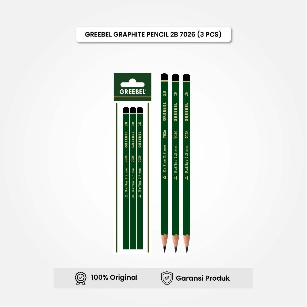 

Graphite Pensil / Pensil Hexagonal Hb 7026 Isi 3Pcs / Set / Pensil Tulis GREEBEL