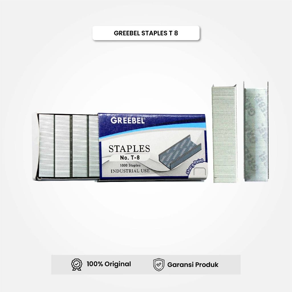 

Isi Staples 1000 Staples (T-8) / Isi Stapler / Isi Jepretan / Refill Stapler Atk Office GREEBEL / Vemilo