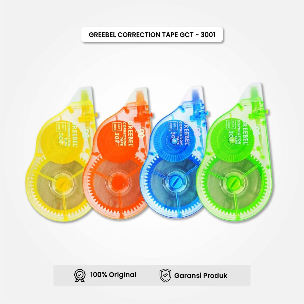 

Correction Tape GCT-3001 / Greebel Tip Ex Kertas Roll Pita Koreksi Pulpen /