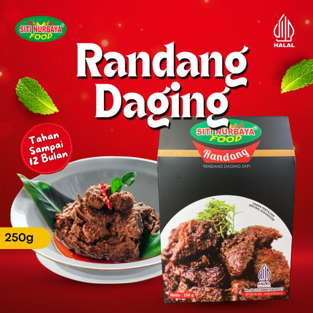 

Rendang Daging Sapi (250g) - Siti Nurbaya Food