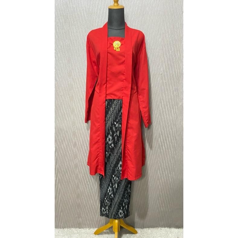 YZ Zahrah Gallery - Onset Kebaya Tunik Kutubaru Modern dan Rok Plisket/Set Tunik Kubaru dan Rok Plis