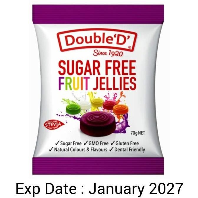

Grosir Double ' D ' Permen Sugar Free / Bebas Gula Fruit Drops Dan Chocdrops