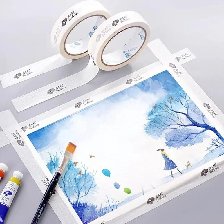 

Paul Rubens Watercolor Masking Tape 25Mmx20M Sketch Painting Oil Painting Artist Washi Tape Sketch Fixation Sticky Traceless