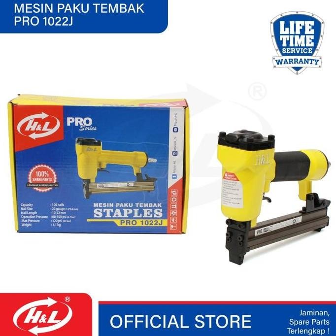 

Baru HnL Mesin air nailer 1022 staples angin tembak paku skls mollar nrt