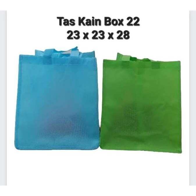 

```````] Tas Kain Spunbond/Tali/Hajatan Box 22 (23 x 23 x 28) Isi 12 Pcs