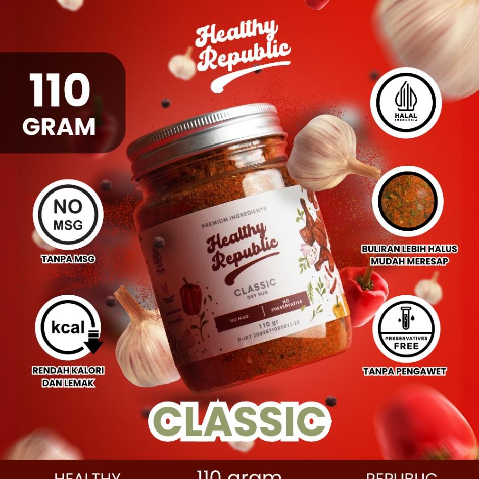 

Healthy Republic Bumbu Marinai Erba Guna Rendah Al Rendah Lema Pice 110Gram