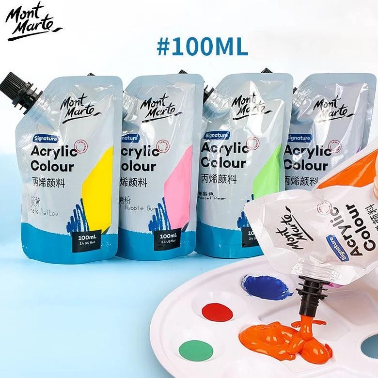 

1 Bag Acrylic Color Paint 100Ml, Semi-Matte Finish, Suitable For Canvas, Wood, Fabric, Leather, Cardboard, Paper, Mdf And Crafts